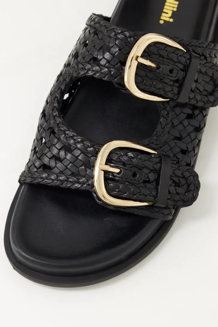 Mollini Britmi Slides // Black Leather