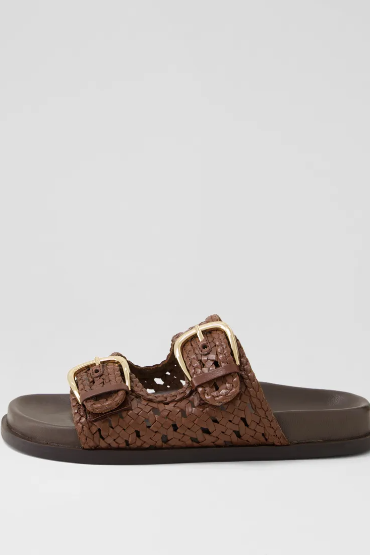 Mollini Britmi Slides // Choc Leather