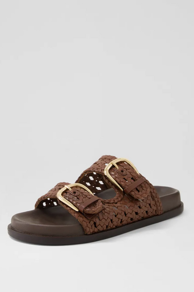 Mollini Britmi Slides // Choc Leather