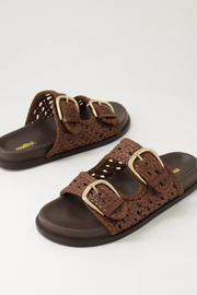 Mollini Britmi Slides // Choc Leather