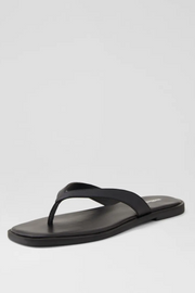 Mollini Juliena Thongs // Black Leather