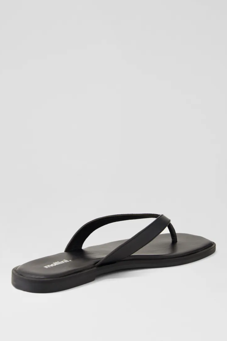 Mollini Juliena Thongs // Black Leather