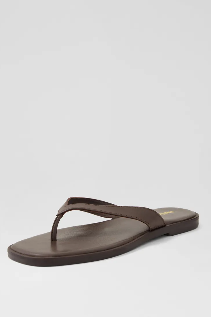 Mollini Juliena Thongs // Brown Leather