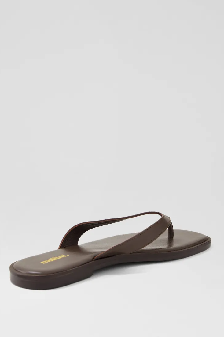Mollini Juliena Thongs // Brown Leather