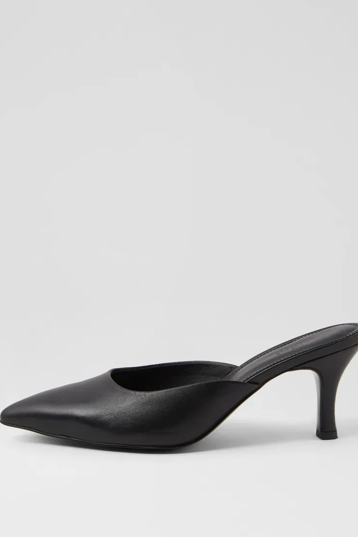 Mollini Tay Pump Heels // Black Leather