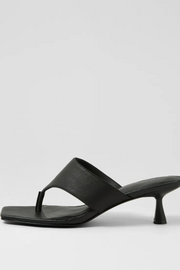 Mollini Torina Thong Heels // Black Leather