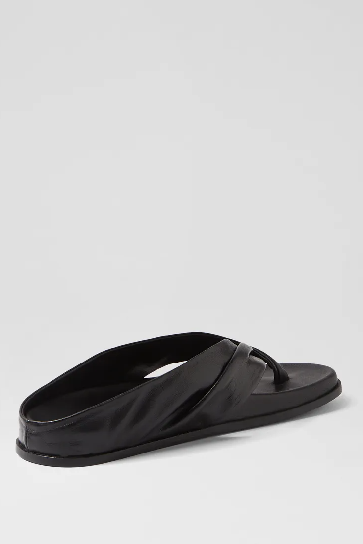 Mollini Hedley Thongs // Black Leather