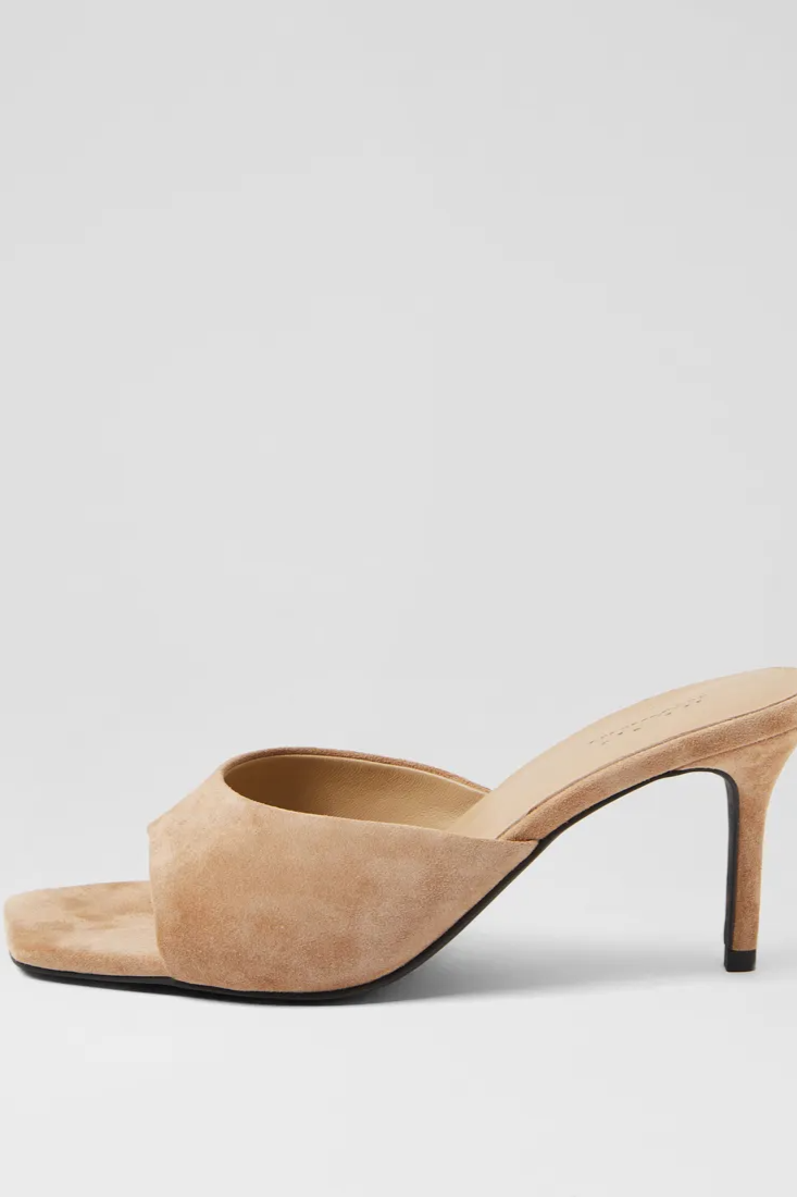 Mollini Preetence Heels // Light Chocolate Suede
