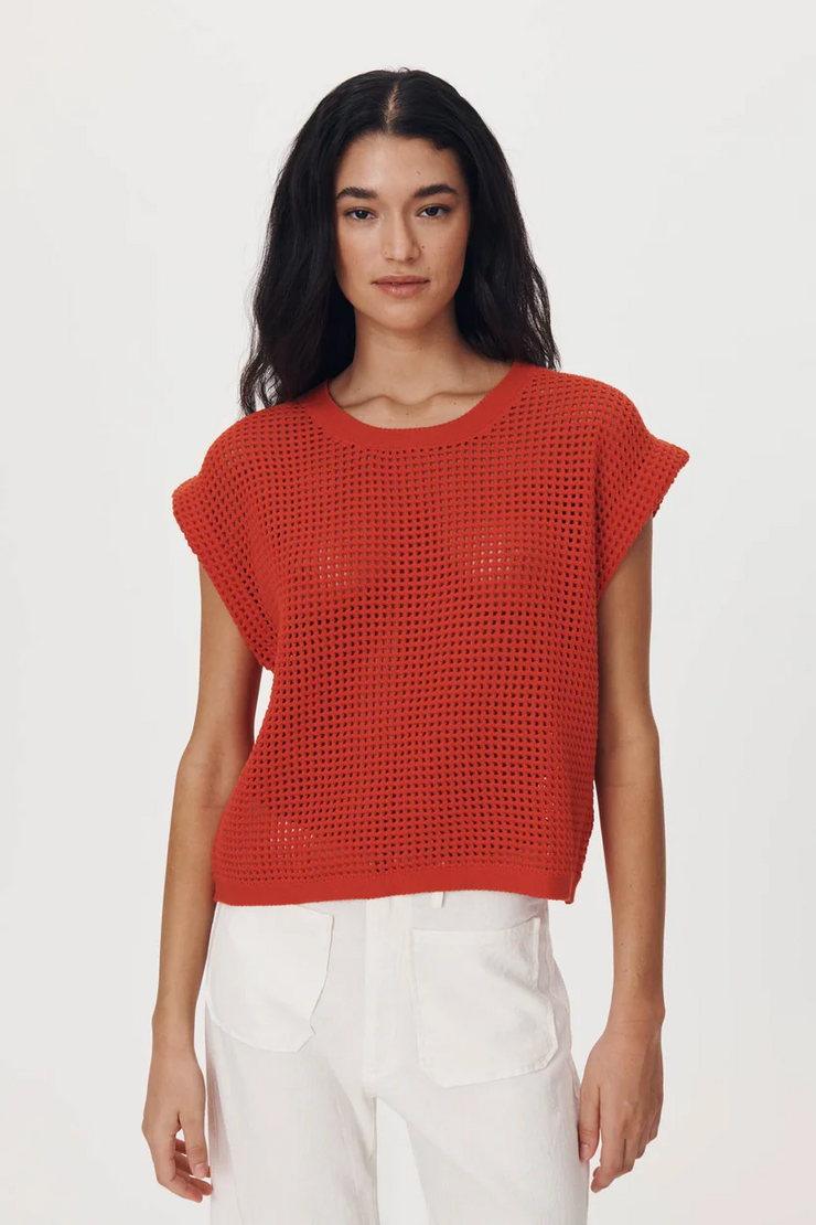 Rowie Mimi Knit Top // Candy Red