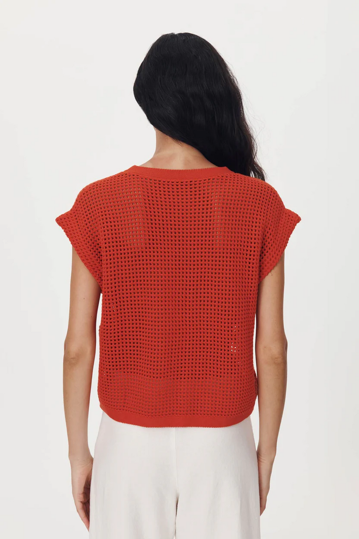 Rowie Mimi Knit Top // Candy Red