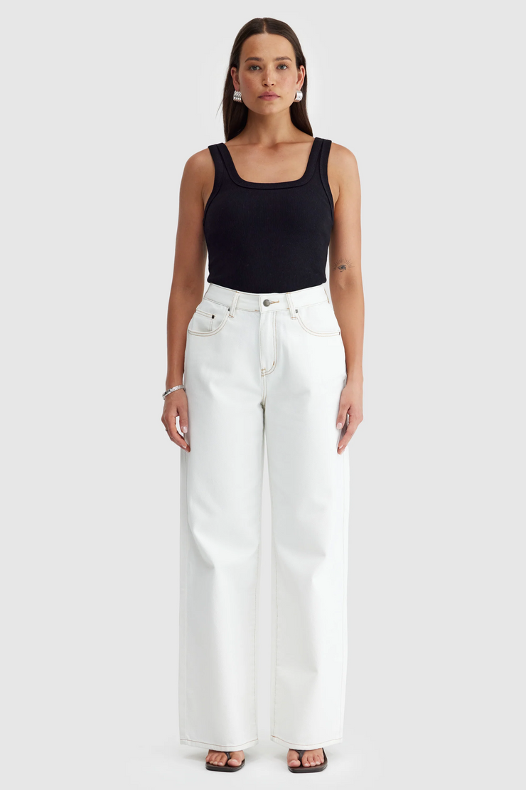 ORTC Lani Square Neck Rib Tank // Black
