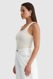 ORTC Lani Square Neck Rib Tank // Bone