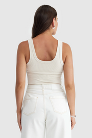 ORTC Lani Square Neck Rib Tank // Bone