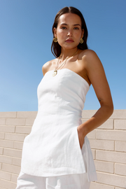 ORTC Savannah Linen Strapless Bodice // White