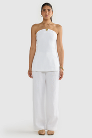 ORTC Savannah Linen Strapless Bodice // White