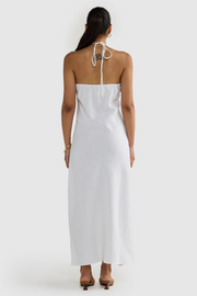 ORTC Zia Linen Bias Cut Dress // White