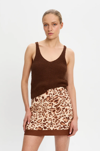 Kivari Paris Mini Skirt // Brown