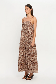 Kivari Paris Strappy Maxi Dress // Brown