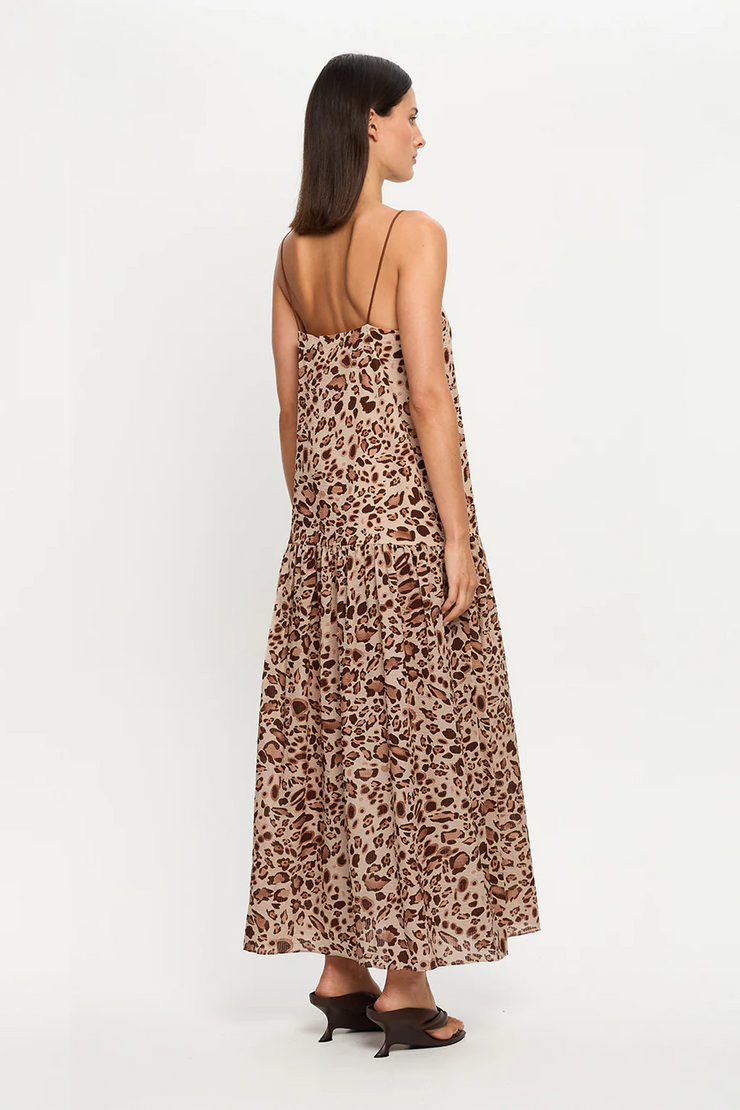 Kivari Paris Strappy Maxi Dress // Brown