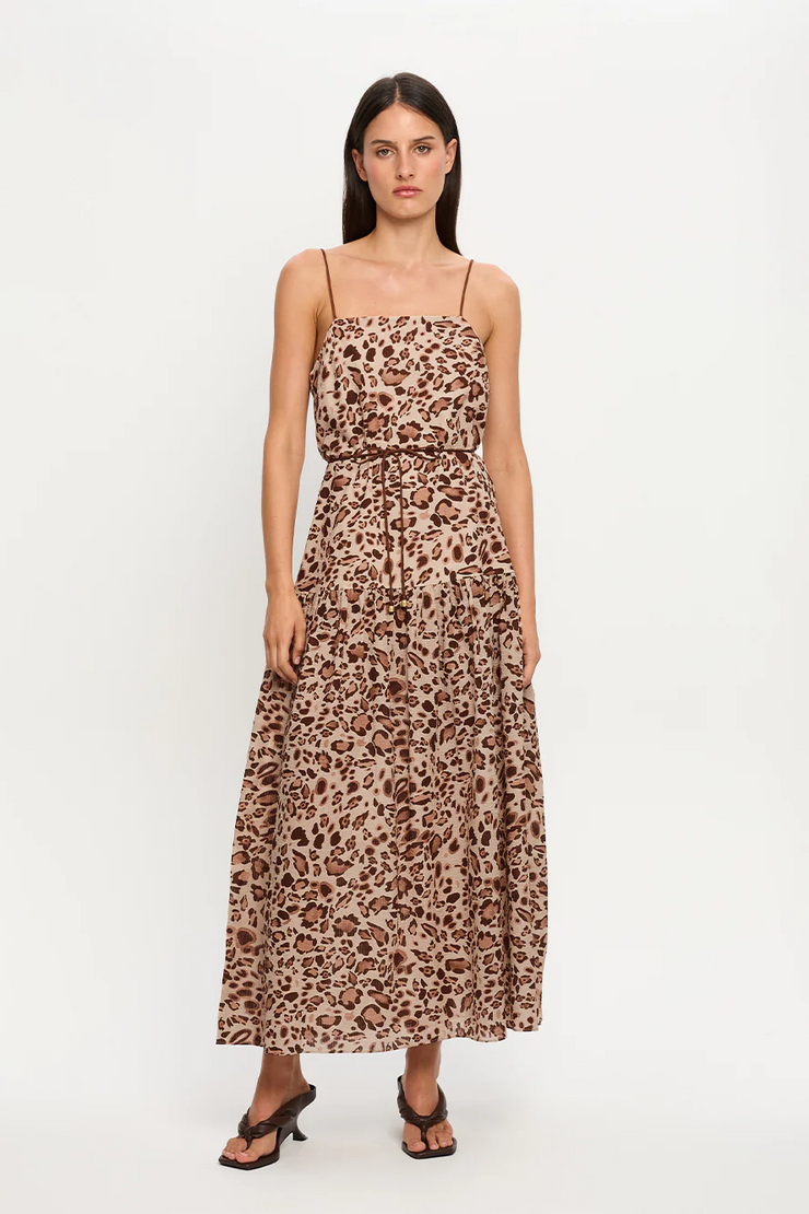 Kivari Paris Strappy Maxi Dress // Brown
