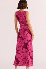 Mink Pink Persephone Mesh Midi Dress // Pink Floral