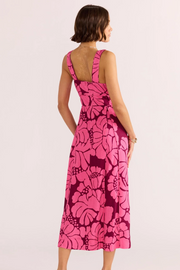 Mink Pink Persephone Panel Midi Dress // Pink Floral