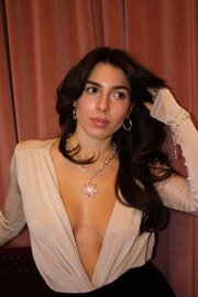 Mountain And Moon Aria Necklace // Silver