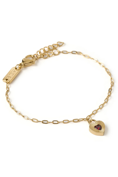Arms Of Eve Ruby Heart Bracelet // Red