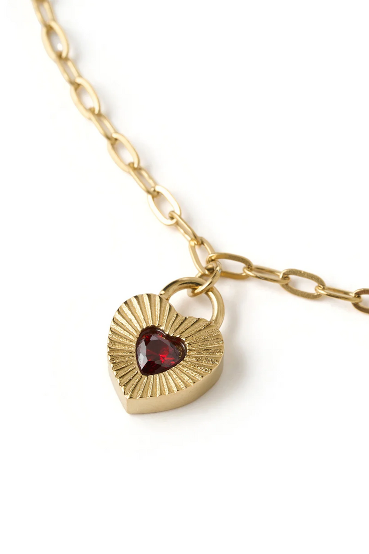 Arms Of Eve Ruby Heart Bracelet // Red