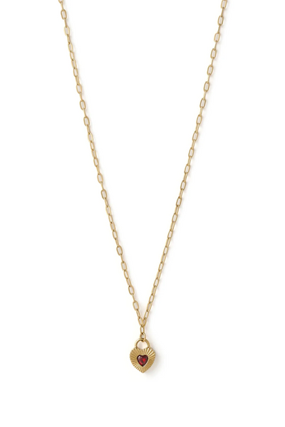 Arms Of Eve Ruby Heart Necklace // Red