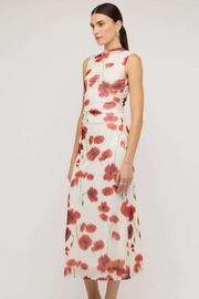 Staple The Label Lumi Mesh Midi Dress // Red & White