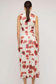 Staple The Label Lumi Mesh Midi Dress // Red & White