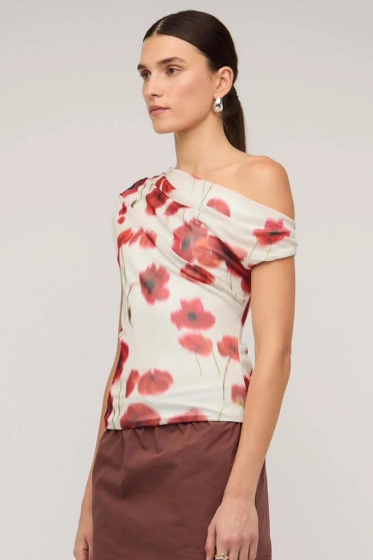 Staple The Label Lumi Mesh Top // Red & White