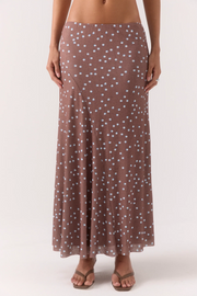 Sovere Delilah Skirt // Mocha Polka Dot