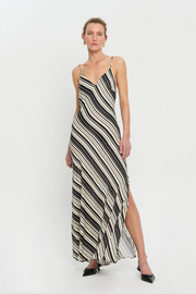 Kivari Sara Slip Dress // Black & Cream