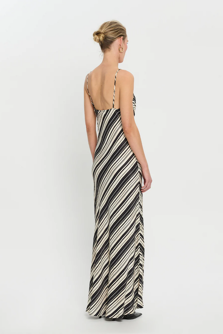 Kivari Sara Slip Dress // Black & Cream