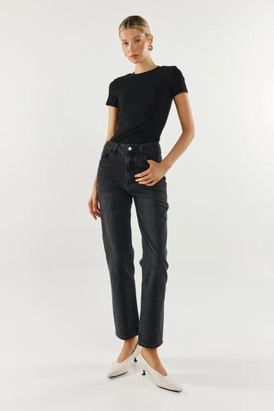 Madison The Label Tammy Baby Tee // Black