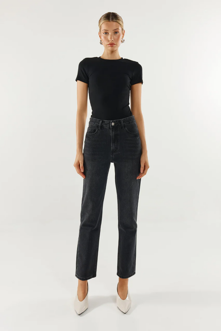 Madison The Label Tammy Baby Tee // Black