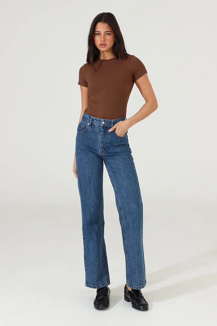 Madison The Label Tammy Baby Tee // Choc