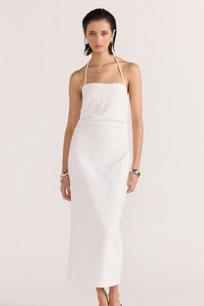 Staple The Label Athena Halter Midi Dress // White