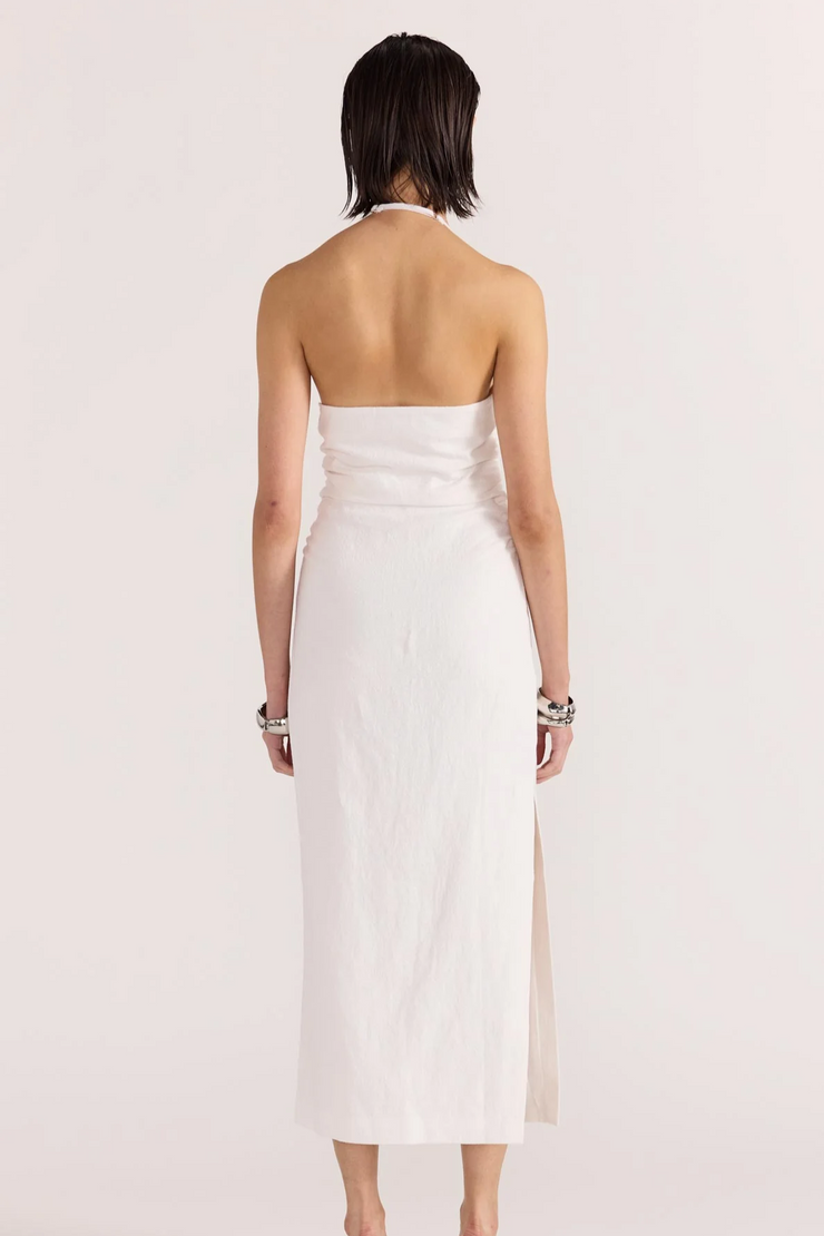 Staple The Label Athena Halter Midi Dress // White