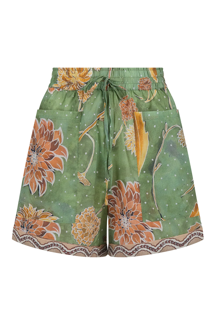 Wandering Folk Dahlia Shorts // Moss