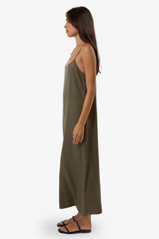 Thrills Breezy Slip Dress // Green