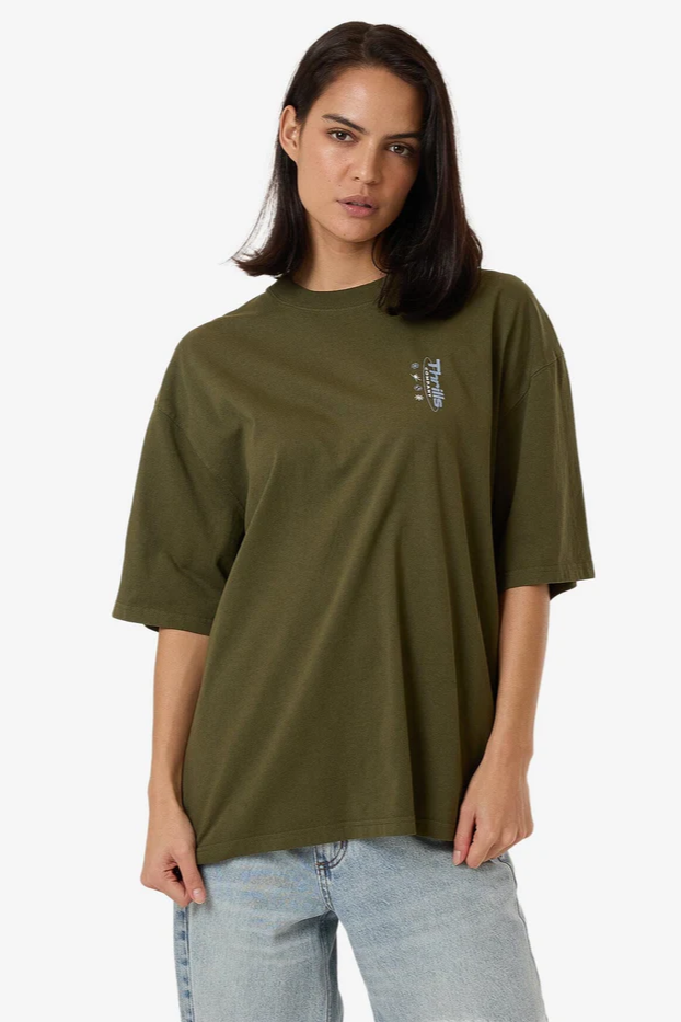 Thrills Spirit Of Reality Oversized Tee // Burnt Olive