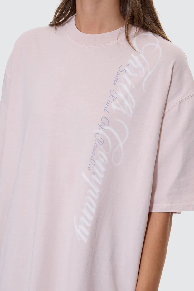 Thrills Suspended In Time Oversized Tee // Mauve Chalk