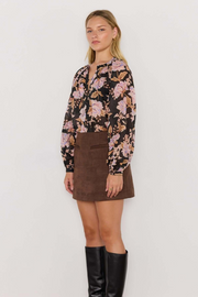 Mink Pink Willow Blouse // Black & Pink