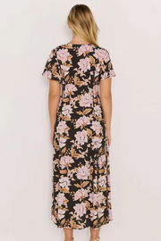 Mink Pink Willow Bias Midi Dress // Black & Pink