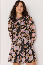 Mink Pink Willow Belted Mini Dress // Black & Pink