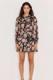 Mink Pink Willow Belted Mini Dress // Black & Pink