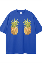 Maku The Label Pineapple Baddies Oversized Tee // Colourful Blue